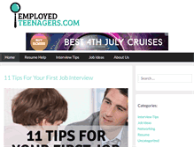 Tablet Screenshot of employedteenagers.com